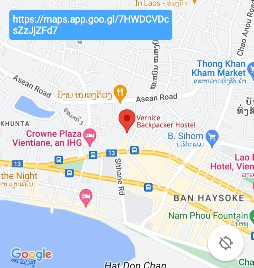Vernice Backpacker Hostel Vientiane Bagian luar foto